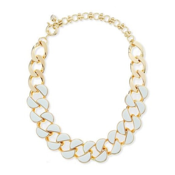 Neiman Marcus Jewelry - Lee Angel Womens Half-Moon Howlite and Steel Necklace NWT 550